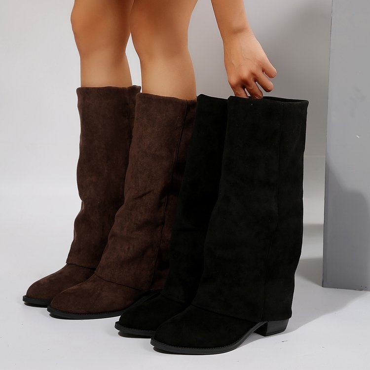 Women's Knee High Boots Autumn – Street Fashion Denim recenzja i cena