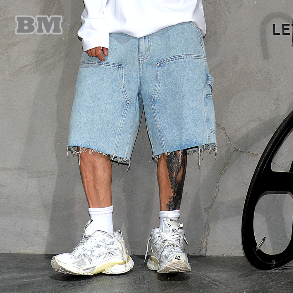 American Workwear Denim Shorts – Street Fashion Hip Hop recenzja i cena