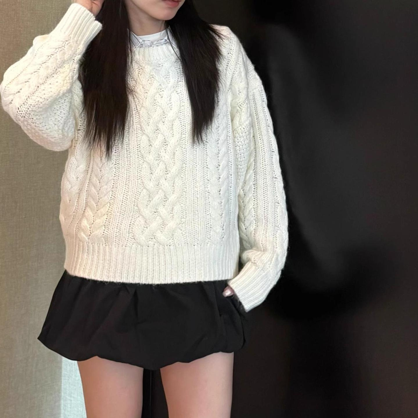Thebarnnet Korea Fleece-Lined  – Oversized Crewneck Fleece recenzja i cena