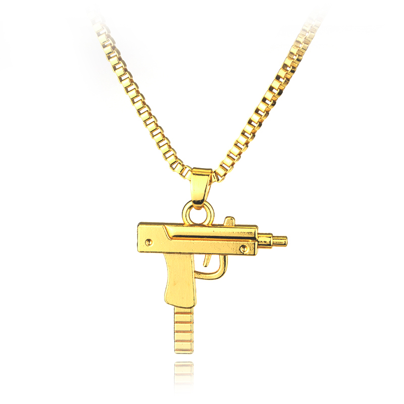 Trendy Uzi Gun Shaped Pendant  – Street Fashion Hip Hop recenzja i cena