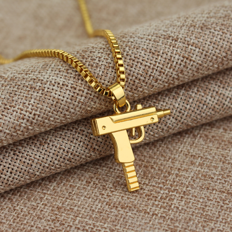 Trendy Uzi Gun Shaped Pendant  – Street Fashion Hip Hop recenzja i cena