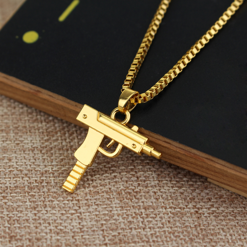 Trendy Uzi Gun Shaped Pendant  – Street Fashion Hip Hop recenzja i cena