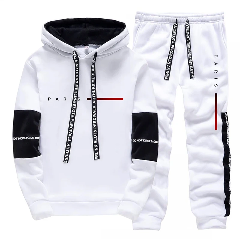Men's Set Paris Fashion Hoodie – Street Fashion Male recenzja i cena