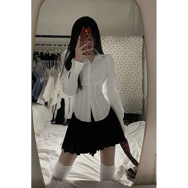 Y2K White Shirts Women Streetw – Street Fashion Korea recenzja i cena