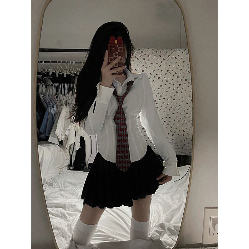 Y2K White Shirts Women Streetw – Street Fashion Korea recenzja i cena