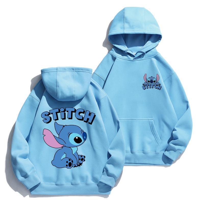 Cartoon Stitch Hoodie Loose Lo – Street Fashion Anime recenzja i cena