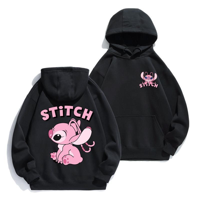 Cartoon Stitch Hoodie Loose Lo – Street Fashion Anime recenzja i cena