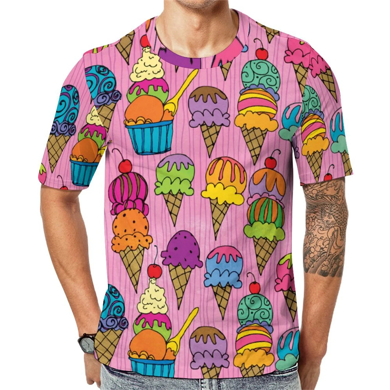 Ice Cream Color Fashion T-shir – Street Fashion Trend 2025 recenzja i cena