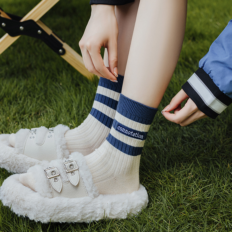 Autumn Women Sports Socks Stri – Street Fashion Youtube recenzja i cena