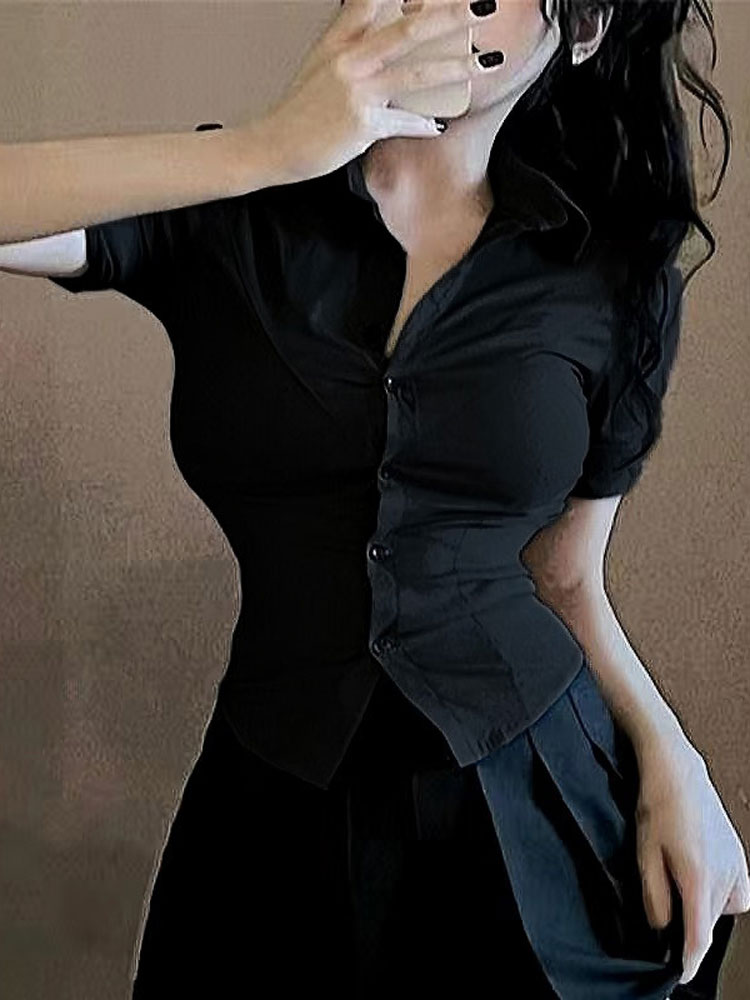 Fashion Woman Blouse Elastic S – Street Fashion Korea recenzja i cena